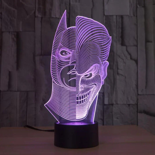 BADMAN & JOKER 3D ILLUSION LED Night LAMP